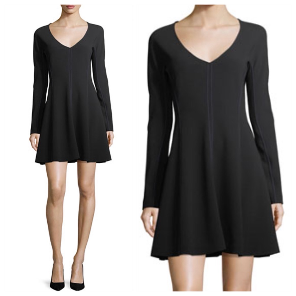 Diane Von Furstenberg Long Sleeve Flare Dress